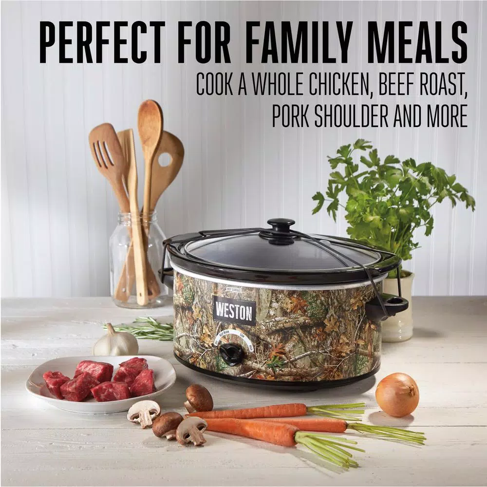 Cookers Weston Realtree Edge 5 Qt. Camouflage Slow Cooker With Lid Strap 6 Cookers Weston Realtree Edge 5 Qt. Camouflage Slow Cooker With Lid Strap - Image 4