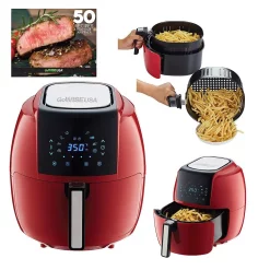 Air Fryers GoWISE USA 8-in-1 5.8 Qt. Chili Red Electric Air Fryer With Recipe Book 5 Air Fryers GoWISE USA 8-in-1 5.8 Qt. Chili Red Electric Air Fryer With Recipe Book -Costway Shop chili red gowise usa air fryers gw22745 1f 1000