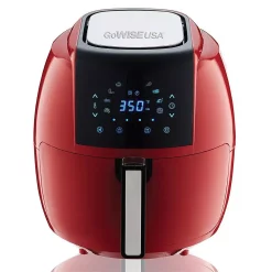 Air Fryers GoWISE USA 8-in-1 5.8 Qt. Chili Red Electric Air Fryer With Recipe Book