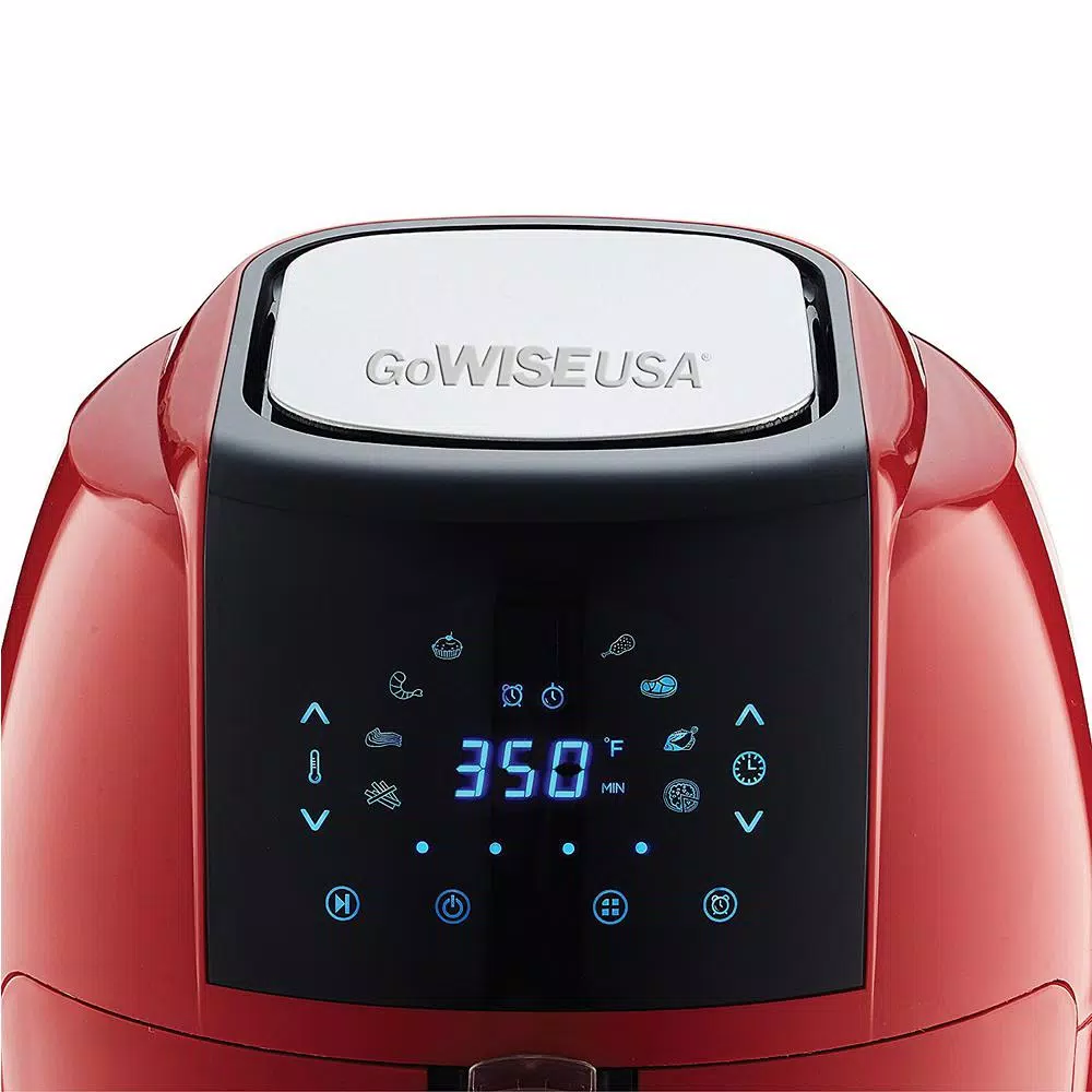 GoWISE USA 8-in-1 5.8 Qt. Chili Red Electric Air Fryer with Recipe Book Air Fryers GoWISE USA 8-in-1 5.8 Qt. Chili Red Electric Air Fryer With Recipe Book -Costway Shop chili red gowise usa air fryers gw22745 c3 1000