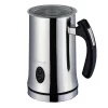 Coffee Makers Ovente 1.25-Cup Chrome Electric Double Wall Stainless Steel Milk Frother, Frothing & Heating Whisks, Espresso Machine Latte
