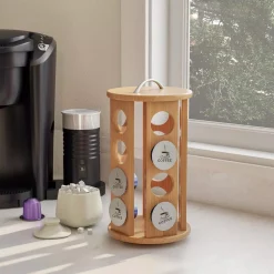 Coffee Makers Classic Cuisine 30-Count Bamboo Coffee Pod Carousel -Costway Shop classic cuisine coffee accessories hw0500062 31 1000