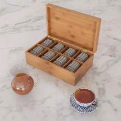 Coffee Makers Classic Cuisine 8-Compartment Bamboo Tea Box Storage Organizer 9 Coffee Makers Classic Cuisine 8-Compartment Bamboo Tea Box Storage Organizer -Costway Shop classic cuisine coffee accessories hw0500063 31 1000