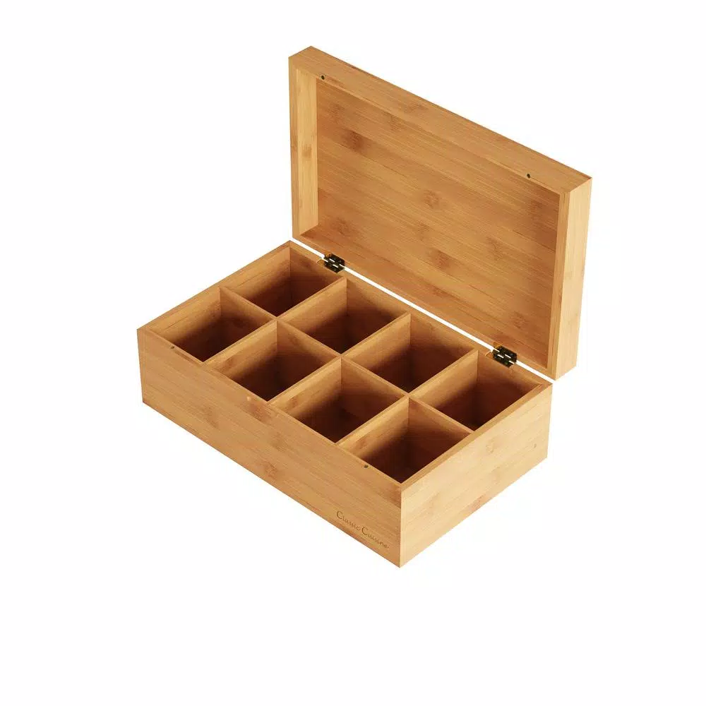 Coffee Makers Classic Cuisine 8-Compartment Bamboo Tea Box Storage Organizer 3 Coffee Makers Classic Cuisine 8-Compartment Bamboo Tea Box Storage Organizer