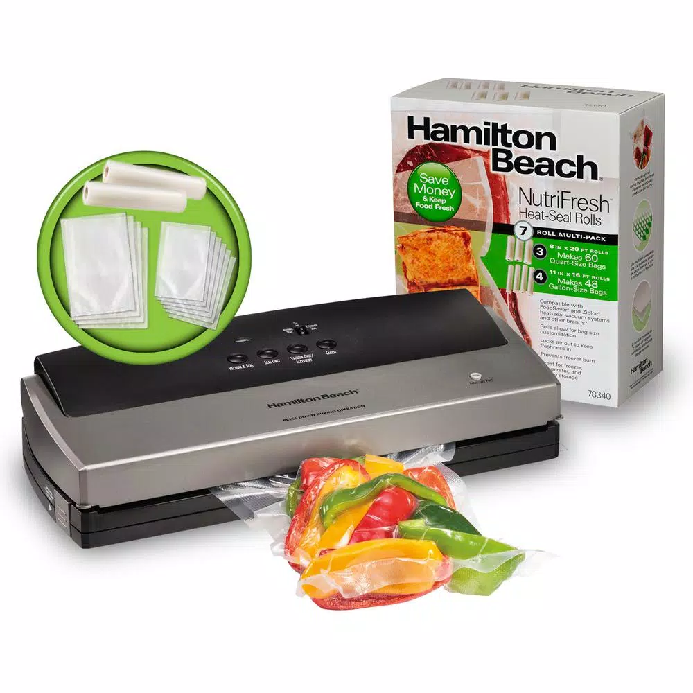 Hamilton Beach NutriFresh Clear Vacuum Sealer Bag Rolls 7-Roll Multi-Pack Food Processing Hamilton Beach NutriFresh Clear Vacuum Sealer Bag Rolls 7-Roll Multi-Pack -Costway Shop clear hamilton beach food vacuum sealers 78340 1f 1000