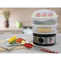 Cookers Elite 8.5 Qt. Stainless Steel Plastic 3-Tier Food Steamer 4 Cookers Elite 8.5 Qt. Stainless Steel Plastic 3-Tier Food Steamer -Costway Shop clear stainless finish elite rice cookers est 2301 31 1000