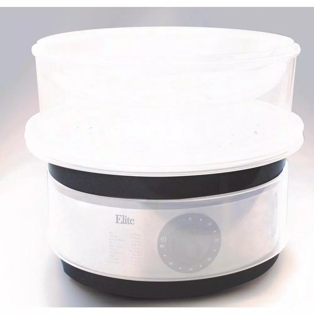 Elite 8.5 Qt. Stainless Steel Plastic 3-Tier Food Steamer Cookers Elite 8.5 Qt. Stainless Steel Plastic 3-Tier Food Steamer -Costway Shop clear stainless finish elite rice cookers est 2301 c3 1000