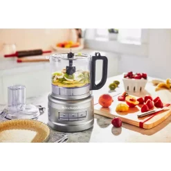 Food Processing KitchenAid 7-Cup 3-Speed Contour Silver Food Processor With Locking Lid -Costway Shop contour silver kitchenaid food processors kfp0718cu 66 1000