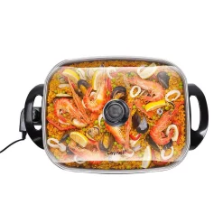 Electric Skillets & Indoor Grills Boyel Living 16 In. X 12 In. X 3.15 In. 8 Qt Copper Professional Non-Stick Copper Electric Skillet Jumbo -Costway Shop copper boyel living electric skillets el43807 4f 1000