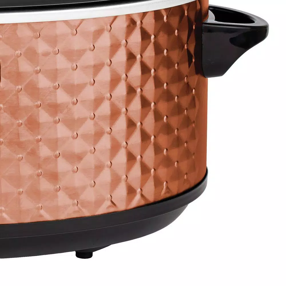 Cookers Brentwood Appliances Diamond 7 Qt. Copper Slow Cooker With Tempered Glass Lid 9 Cookers Brentwood Appliances Diamond 7 Qt. Copper Slow Cooker With Tempered Glass Lid - Image 7