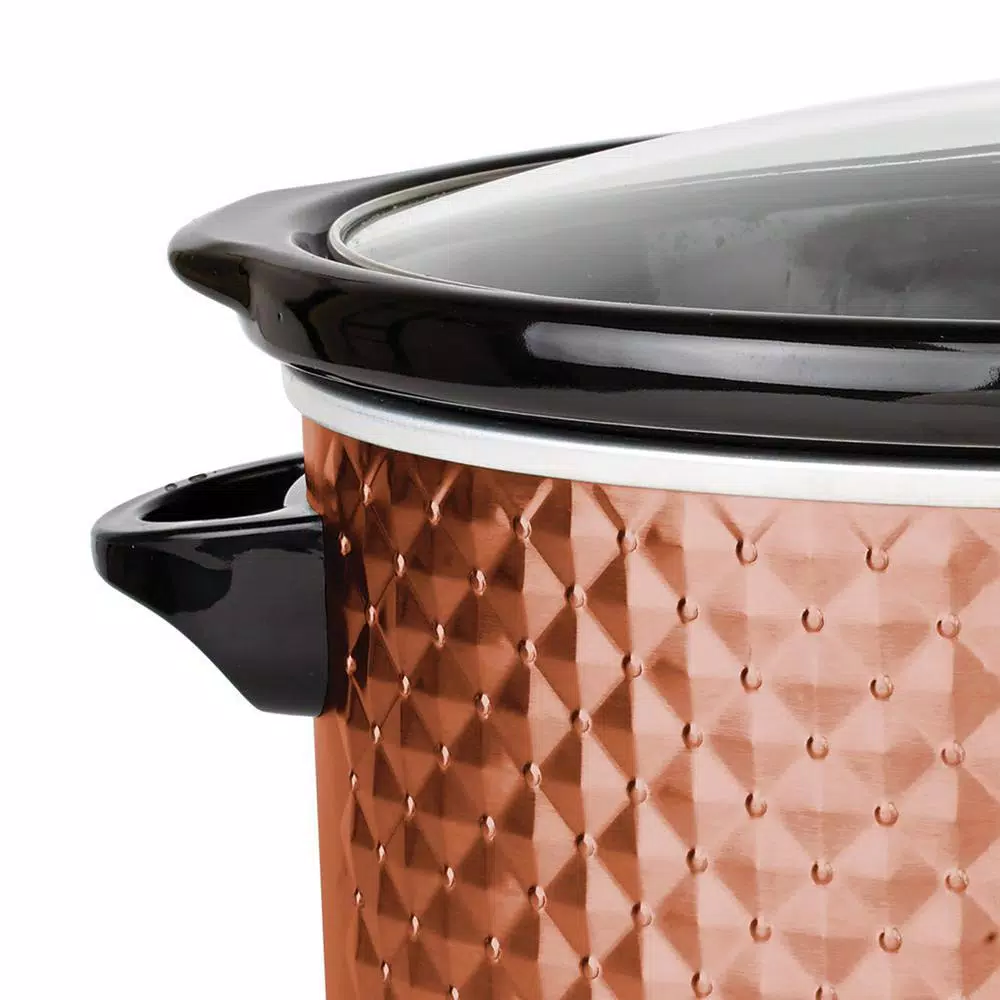Cookers Brentwood Appliances Diamond 7 Qt. Copper Slow Cooker With Tempered Glass Lid 4 Cookers Brentwood Appliances Diamond 7 Qt. Copper Slow Cooker With Tempered Glass Lid - Image 2