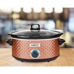 Cookers Brentwood Appliances Diamond 7 Qt. Copper Slow Cooker With Tempered Glass Lid 15 Cookers Brentwood Appliances Diamond 7 Qt. Copper Slow Cooker With Tempered Glass Lid -Costway Shop copper brentwood appliances slow cookers sc 157c fa 1000