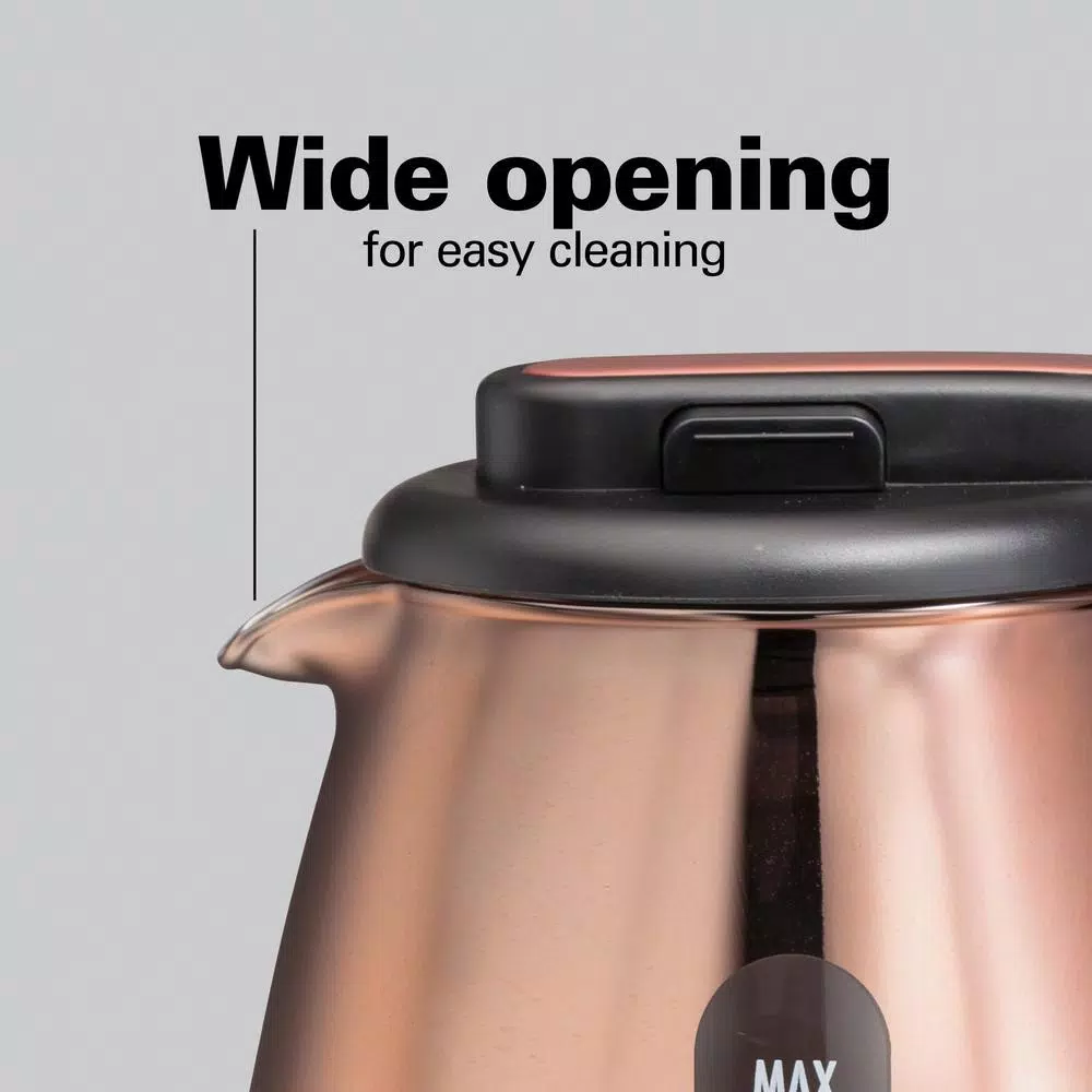 Hamilton Beach 7-Cup Copper Glass Cordless Electric Kettle Electric Kettles Hamilton Beach 7-Cup Copper Glass Cordless Electric Kettle -Costway Shop copper hamilton beach electric kettles 40876 76 1000