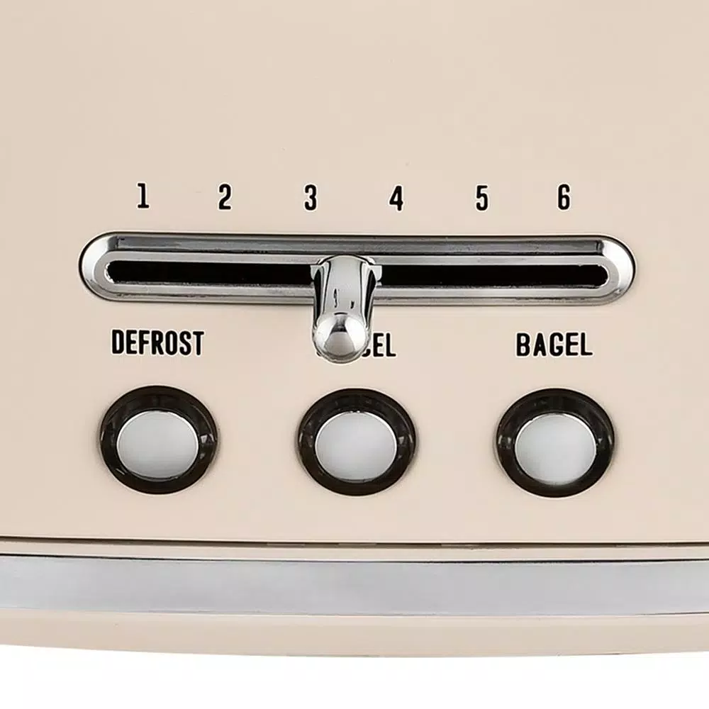 KALORIK Retro 2-Slice Cream Wide Slot Toaster Toasters KALORIK Retro 2-Slice Cream Wide Slot Toaster -Costway Shop cream kalorik pop up toasters to 46083 cr 4f 1000