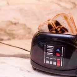 Toasters Uncanny Brands Star Wars Empire Collection 2-Slice Darth Vader Toaster -Costway Shop darth vader uncanny brands pop up toasters tste em srw vad 1f 1000