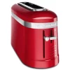 Toasters KitchenAid 2-Slice Empire Red Long Slot Toaster With High-Lift Lever -Costway Shop empire red kitchenaid pop up toasters kmt3115er 64 1000