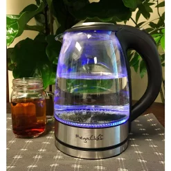 Electric Kettles MegaChef MegaChef 7 Cups 1.7 L Glass And Stainless Steel Electric Tea Kettle 4 Electric Kettles MegaChef MegaChef 7 Cups 1.7 L Glass And Stainless Steel Electric Tea Kettle -Costway Shop glass and stainless steel megachef electric kettles 98596272m 31 1000