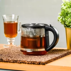 Electric Kettles Ovente 3.4-Cup Black Glass Tea Kettle With Tea Infuser For Loose-Leaf Tea, Compatible With KG612S (FGK27B) 12 Electric Kettles Ovente 3.4-Cup Black Glass Tea Kettle With Tea Infuser For Loose-Leaf Tea, Compatible With KG612S (FGK27B) -Costway Shop glass ovente electric kettles fgk27b 31 1000