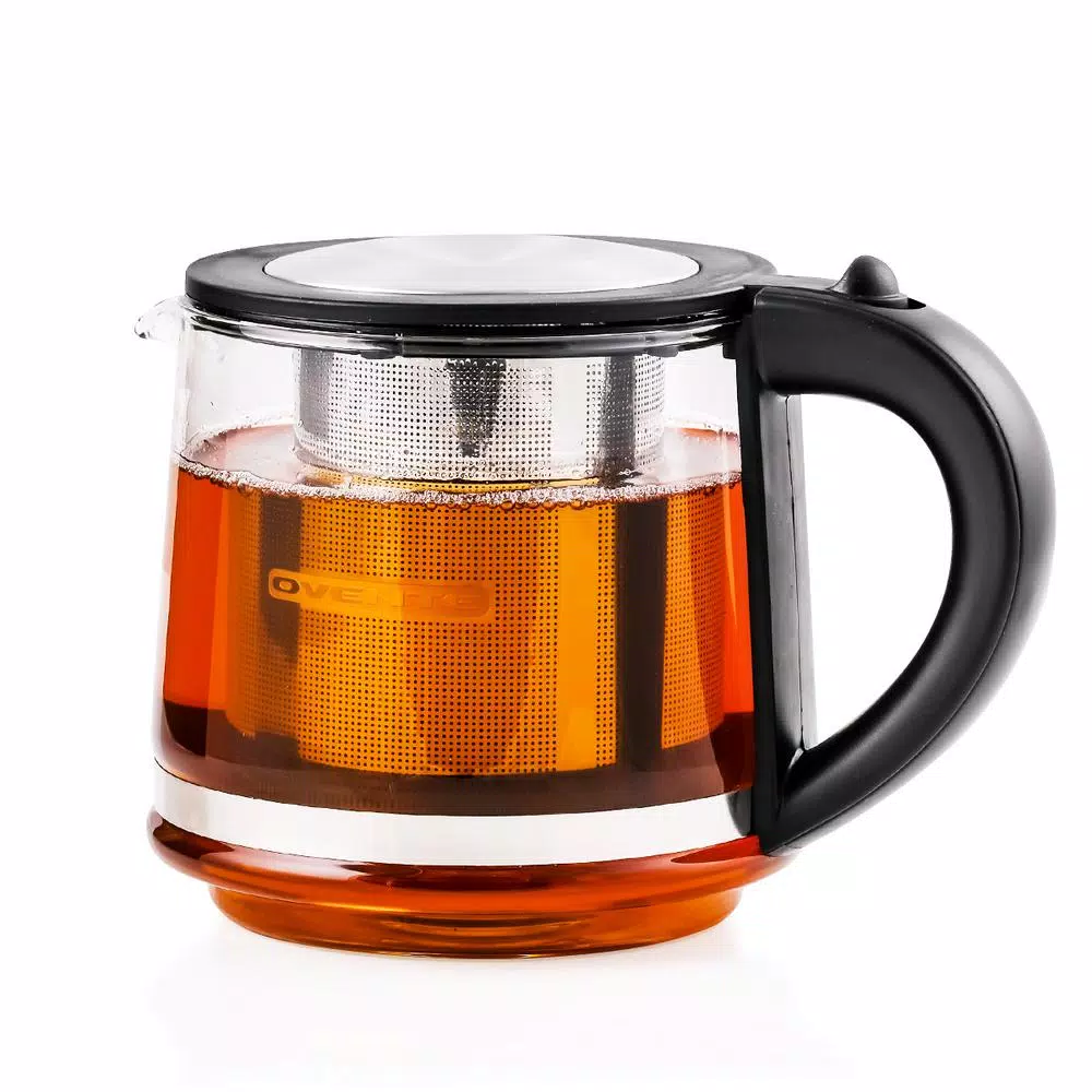 Ovente 3.4-Cup Black Glass Tea Kettle with Tea Infuser for Loose-Leaf Tea, Compatible with KG612S (FGK27B) Electric Kettles Ovente 3.4-Cup Black Glass Tea Kettle With Tea Infuser For Loose-Leaf Tea, Compatible With KG612S (FGK27B) -Costway Shop glass ovente electric kettles fgk27b 64 1000