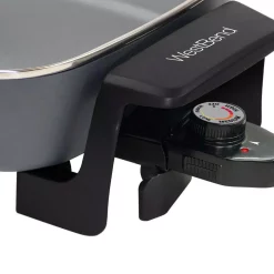 Electric Skillets & Indoor Grills West Bend 12 In. Gray Immersible Square Electric Skillet With Grease Channel And Tilt Leg -Costway Shop gray west bend electric skillets 72216 44 1000