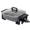 Electric Skillets & Indoor Grills West Bend 12 In. Gray Immersible Square Electric Skillet With Grease Channel And Tilt Leg 1 Electric Skillets & Indoor Grills West Bend 12 In. Gray Immersible Square Electric Skillet With Grease Channel And Tilt Leg -Costway Shop gray west bend electric skillets 72216 64 1000