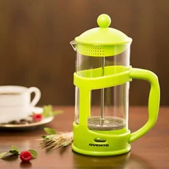 Coffee Makers Ovente 8-Cup Green French Press Cafetire Heat-Resistant Borosilicate Glass Coffee And Tea Maker FREE Measuring Scoop -Costway Shop green ovente french presses fpt34g 1f 1000