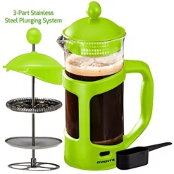 Coffee Makers Ovente 8-Cup Green French Press Cafetire Heat-Resistant Borosilicate Glass Coffee And Tea Maker FREE Measuring Scoop -Costway Shop green ovente french presses fpt34g 31 1000