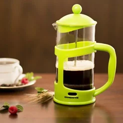 Coffee Makers Ovente 8-Cup Green French Press Cafetire Heat-Resistant Borosilicate Glass Coffee And Tea Maker FREE Measuring Scoop -Costway Shop green ovente french presses fpt34g 4f 1000