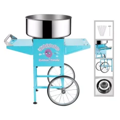 Dessert Makers Great Northern Blue Flufftastic Commercial Cotton Candy Machine With Cart -Costway Shop light blue great northern cotton candy machines 83hd dt5696 4f 1000