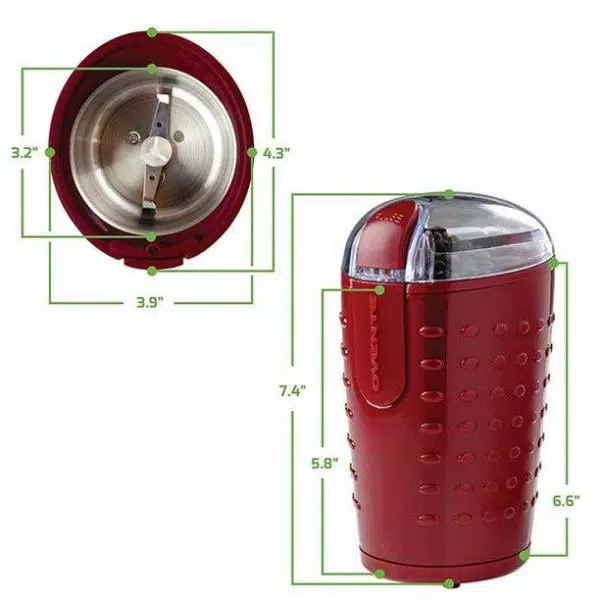 Ovente 2.5 oz. Maroon One-Touch Electric Coffee Grinder with Transparent Easy Open Lid and Stainless Steel Blades Coffee Makers Ovente 2.5 Oz. Maroon One-Touch Electric Coffee Grinder With Transparent Easy Open Lid And Stainless Steel Blades -Costway Shop maroon ovente coffee grinders cg225m 76 1000