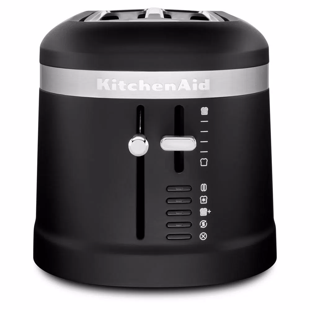 KitchenAid 4-Slice Matte Black Long Slot Toaster with High-Lift Lever Toasters KitchenAid 4-Slice Matte Black Long Slot Toaster With High-Lift Lever -Costway Shop matte black kitchenaid pop up toasters kmt5115bm 64 1000