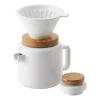 Coffee Makers BonJour 4-Cup Matte White Pour-Over Coffee Set 2 Coffee Makers BonJour 4-Cup Matte White Pour-Over Coffee Set -Costway Shop matte white bonjour french presses 47955 64 1000