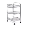 Coffee Makers Mind Reader Roll 3-Shelf Rolling Silver Metal Mesh Coffee Cart 1 Coffee Makers Mind Reader Roll 3-Shelf Rolling Silver Metal Mesh Coffee Cart -Costway Shop mind reader coffee accessories 3tbathcart sil 64 1000
