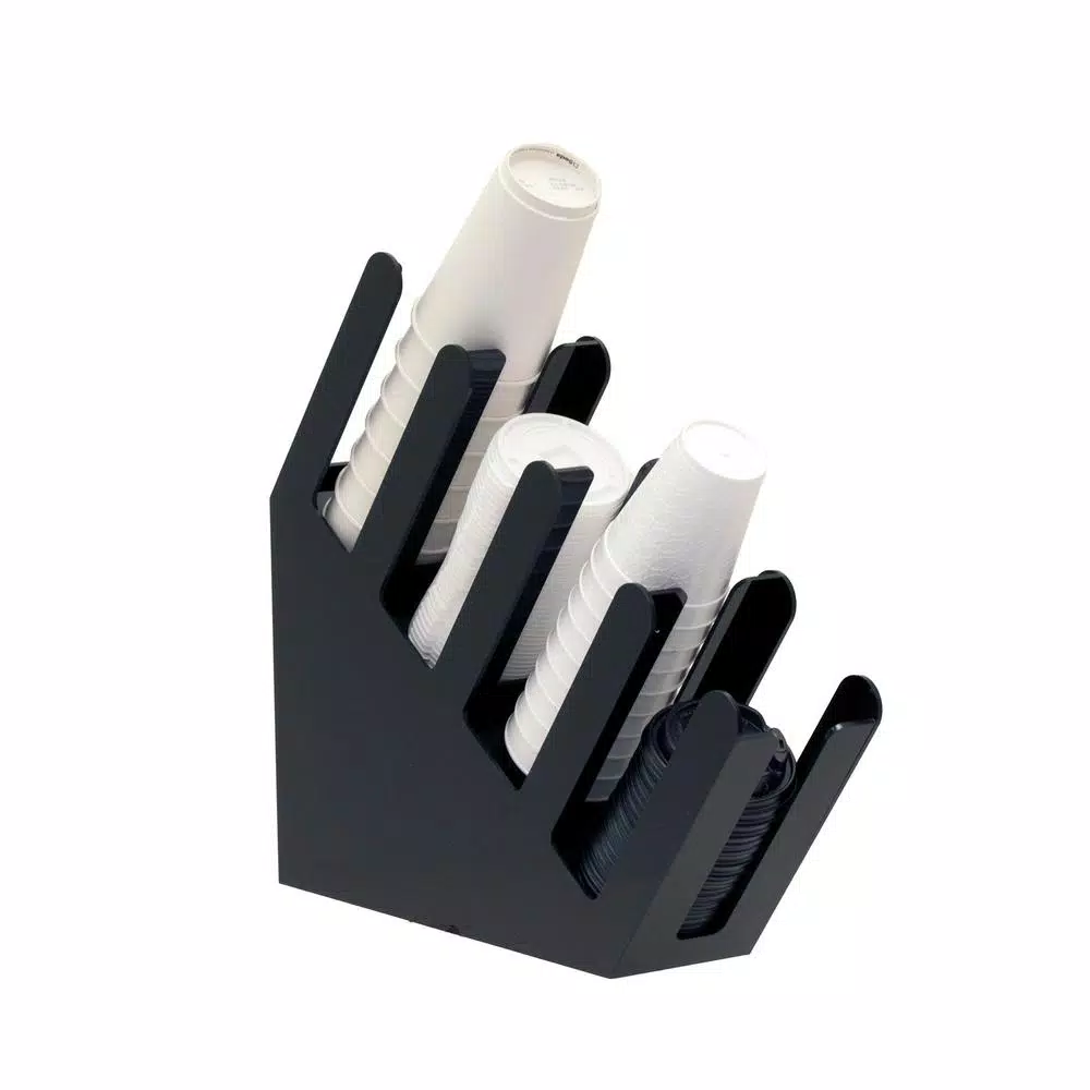 Mind Reader Fancy 80-Cup 4-Compartment Black Acrylic Condiment Organizer Coffee Makers Mind Reader Fancy 80-Cup 4-Compartment Black Acrylic Condiment Organizer -Costway Shop mind reader coffee accessories 4acuphold blk c3 1000