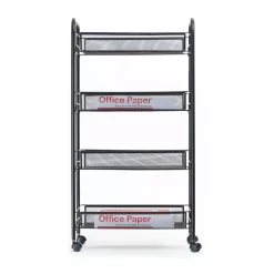 Coffee Makers Mind Reader Roll 4-Shelf Rolling Black Metal Mesh Coffee Cart 12 Coffee Makers Mind Reader Roll 4-Shelf Rolling Black Metal Mesh Coffee Cart -Costway Shop mind reader coffee accessories 4tocart blk 1f 1000