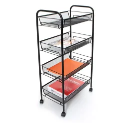Coffee Makers Mind Reader Roll 4-Shelf Rolling Black Metal Mesh Coffee Cart 11 Coffee Makers Mind Reader Roll 4-Shelf Rolling Black Metal Mesh Coffee Cart -Costway Shop mind reader coffee accessories 4tocart blk 4f 1000