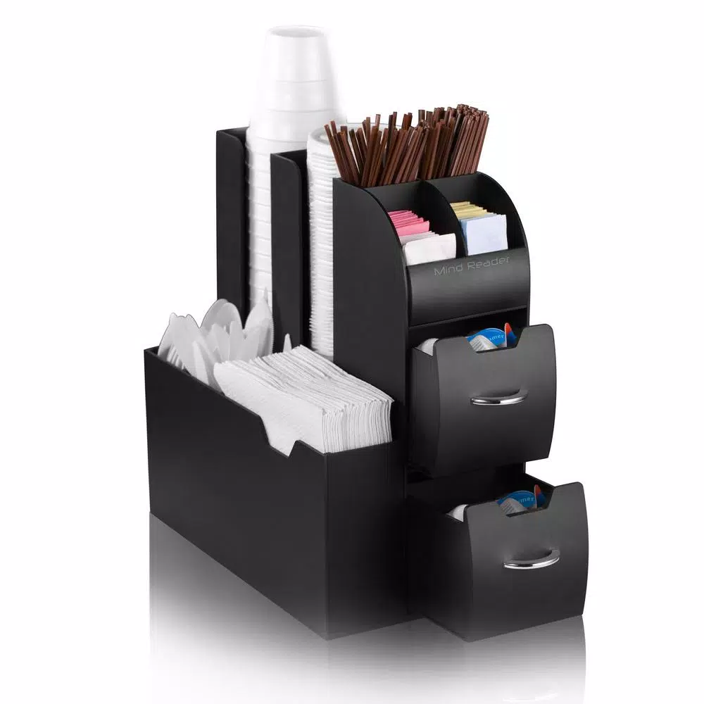 Mind Reader All in One Black K-Cup Storage Organizer and Napkin Holder Coffee Makers Mind Reader All In One Black K-Cup Storage Organizer And Napkin Holder -Costway Shop mind reader coffee accessories cad01 blk 44 1000