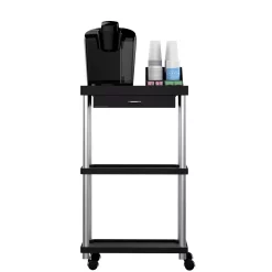 Coffee Makers Mind Reader 3-Tier 7-Compartment Rolling Black Coffee Cart 12 Coffee Makers Mind Reader 3-Tier 7-Compartment Rolling Black Coffee Cart -Costway Shop mind reader coffee accessories cartcoff blk 1f 1000