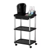Coffee Makers Mind Reader 3-Tier 7-Compartment Rolling Black Coffee Cart 2 Coffee Makers Mind Reader 3-Tier 7-Compartment Rolling Black Coffee Cart -Costway Shop mind reader coffee accessories cartcoff blk 64 1000