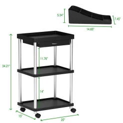 Coffee Makers Mind Reader 3-Tier 7-Compartment Rolling Black Coffee Cart 14 Coffee Makers Mind Reader 3-Tier 7-Compartment Rolling Black Coffee Cart -Costway Shop mind reader coffee accessories cartcoff blk fa 1000