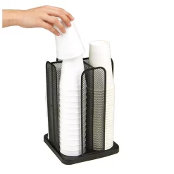 Coffee Makers Mind Reader Cup And Lid Carousel Holder Organizer, Cup Dispenser Black Metal Mesh -Costway Shop mind reader coffee accessories cdispmesh blk 44 1000