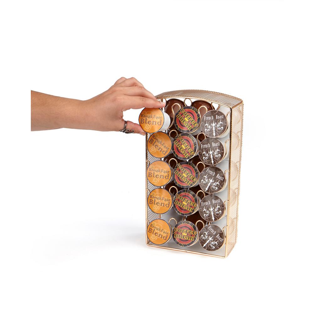 Coffee Makers Mind Reader 30-Capacity Rose Gold Mesh K-Cup Storage Rack And Coffee Pod Carousel 8 Coffee Makers Mind Reader 30-Capacity Rose Gold Mesh K-Cup Storage Rack And Coffee Pod Carousel - Image 6