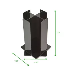 Coffee Makers Mind Reader 4-Compartment Black Acrylic Rotating Cup Dispenser And Lid Dispenser -Costway Shop mind reader coffee accessories cupdispacr blk 44 1000