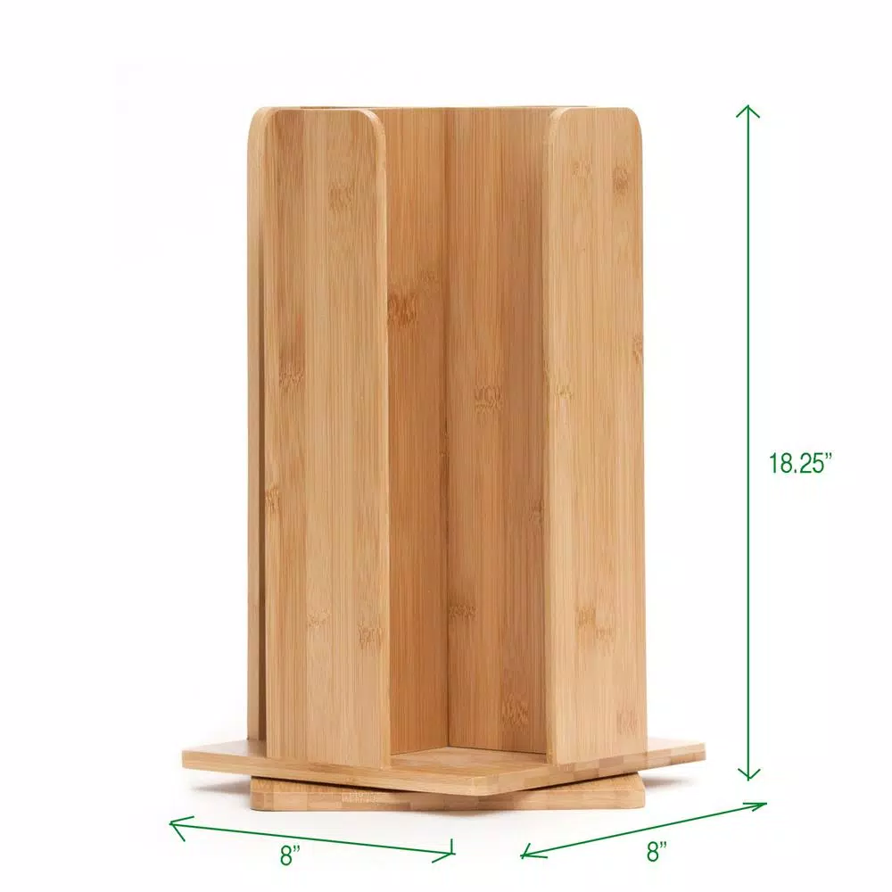 Mind Reader Tawny Bamboo Rotating Cup Holder and Lid Holder Coffee Makers Mind Reader Tawny Bamboo Rotating Cup Holder And Lid Holder -Costway Shop mind reader coffee accessories cupdispbm brn 76 1000