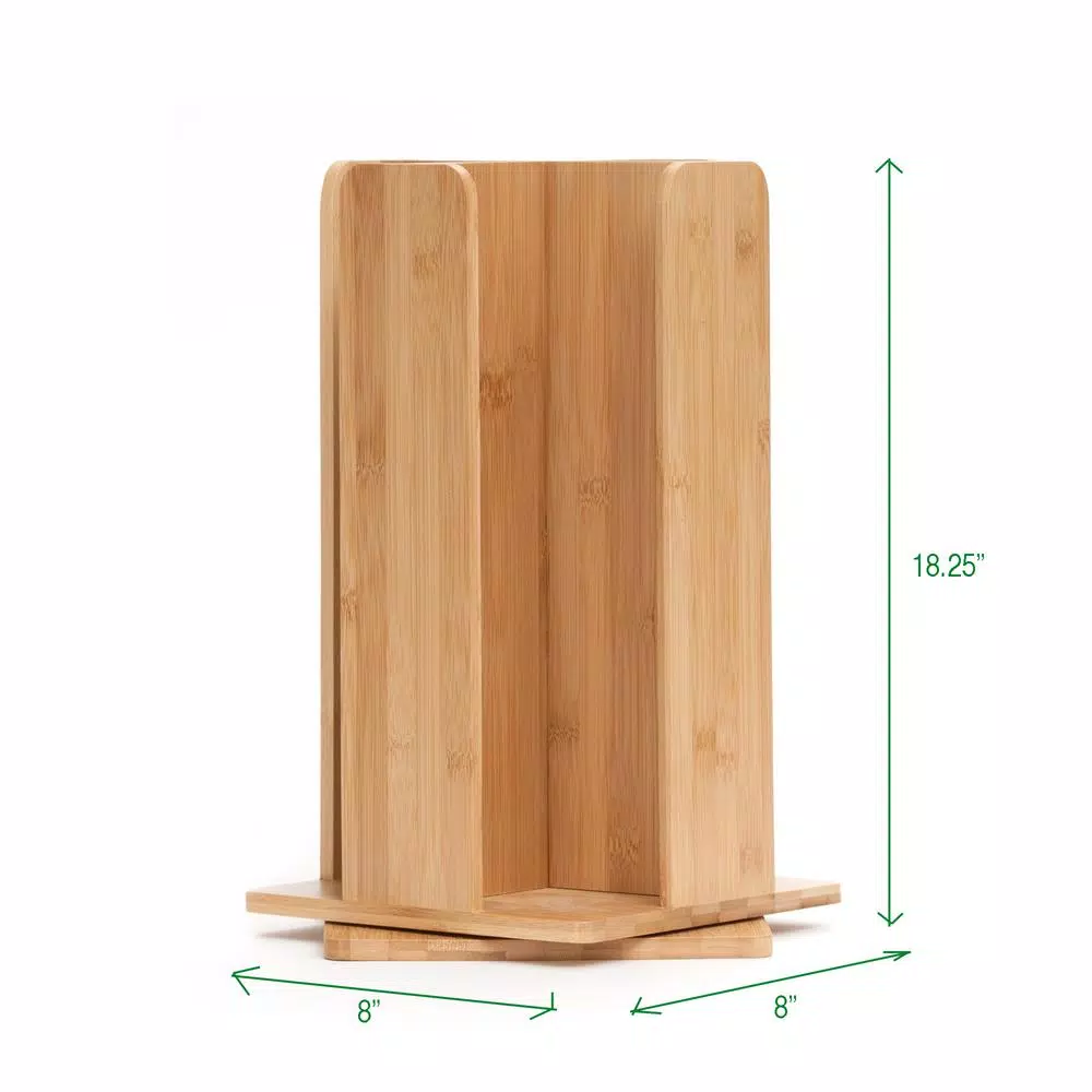 Mind Reader Tawny Bamboo Rotating Cup Holder and Lid Holder Coffee Makers Mind Reader Tawny Bamboo Rotating Cup Holder And Lid Holder -Costway Shop mind reader coffee accessories cupdispbm brn fa 1000