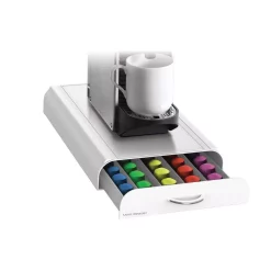 Coffee Makers Mind Reader Anchor 50-Capacity White Nespresso Coffee Capsule Drawer 7 Coffee Makers Mind Reader Anchor 50-Capacity White Nespresso Coffee Capsule Drawer -Costway Shop mind reader coffee accessories nest3pc wht 76 1000