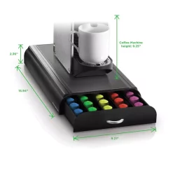 Coffee Makers Mind Reader Anchor 50-Capacity Black Nespresso Capsule Storage Drawer -Costway Shop mind reader coffee accessories nestry01 blk 44 1000