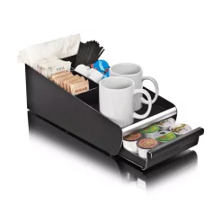 Coffee Makers Mind Reader Vesta Coffee 18-Capacity Condiment Organizer With K-Cup Storage Drawer -Costway Shop mind reader coffee accessories org01 blk 76 1000