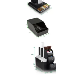 Coffee Makers Mind Reader Coffee/Condiment Organizer With Drawer For 36 K-Cups & Sleeve Dispenser, Black -Costway Shop mind reader coffee accessories sledcad26 blk 76 1000