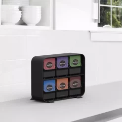 Coffee Makers Mind Reader Clutch 6-Drawer 90-Bag Black Tea Bag Holder 4 Coffee Makers Mind Reader Clutch 6-Drawer 90-Bag Black Tea Bag Holder -Costway Shop mind reader coffee accessories stborg blk 4f 1000